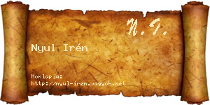 Nyul Irén névjegykártya